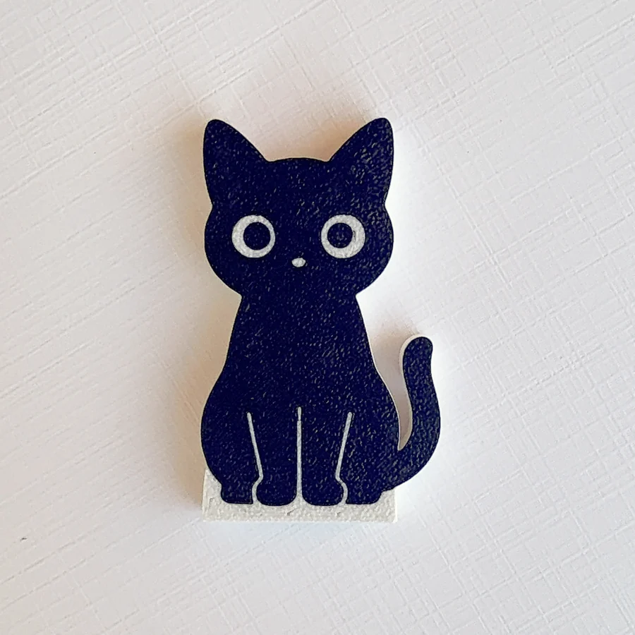 BuddyCan Chat noir, silhouette de chat assis