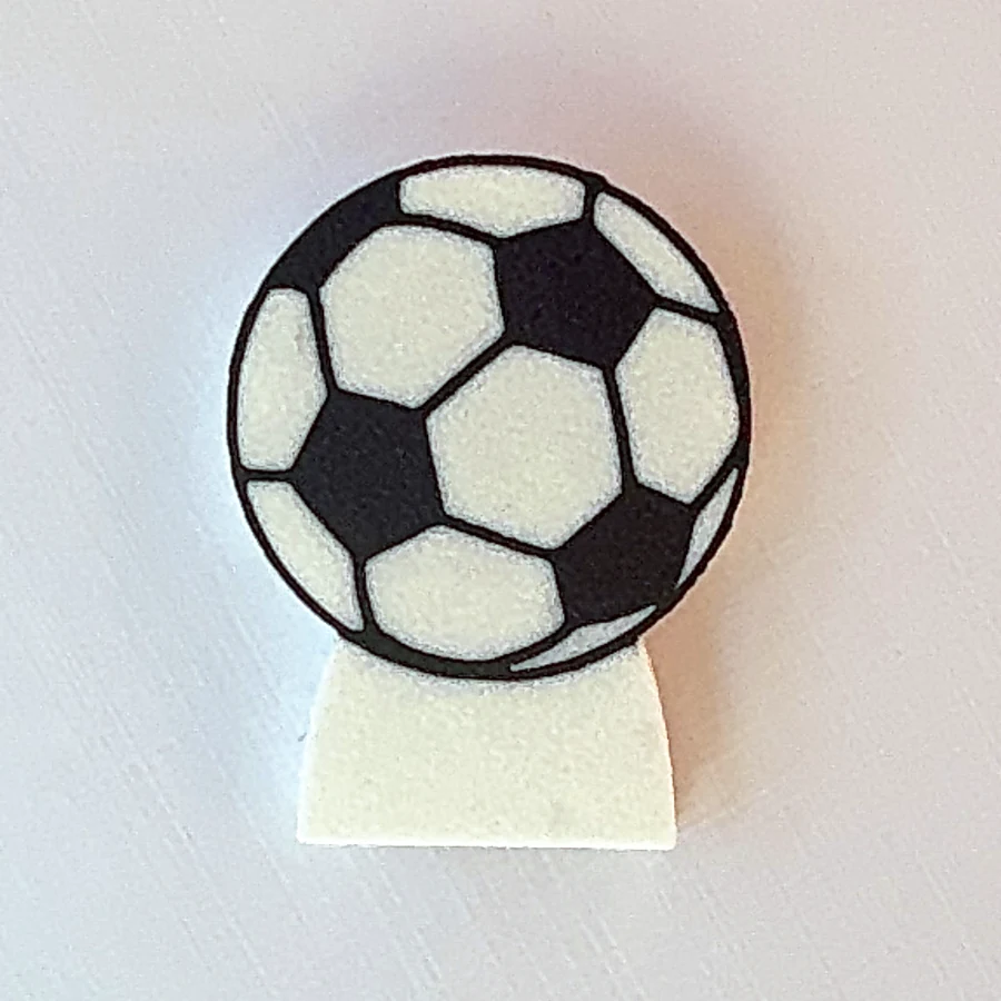 BuddyCan Football, ballon blanc à pentagones noirs